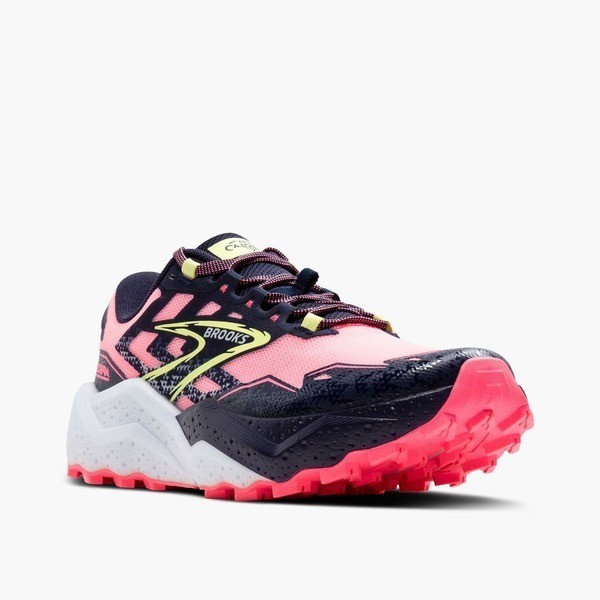Brooks Caldera 7 女 越野鞋 運動 慢跑 路跑 火山口系列7代 粉 深藍 [1204041B666], , large