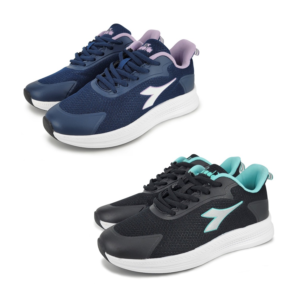 DIADORA迪亞多那 超輕量避震慢跑女鞋 女運動鞋 散熱 排汗 透氣 吸震 回彈 減壓 保護後跟 耐磨 止滑 紫 黑綠