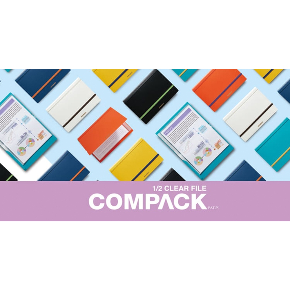 *需預訂【KING JIM】COMPACK 可對折資料夾 A4 10頁 (5894H)黑, , large