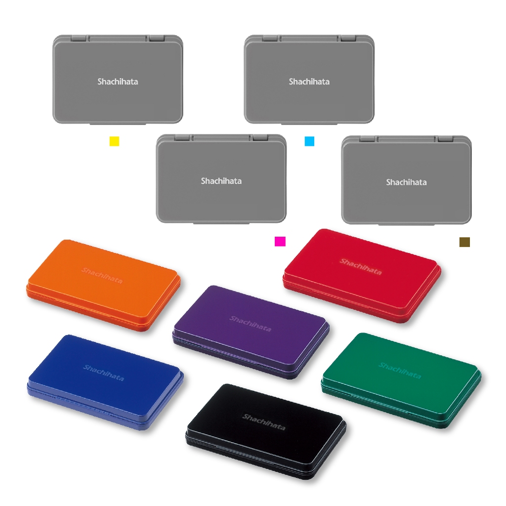 日本Shachihata 油性印台 顏料系 速乾 小型印台 63x40mm(HGN-1 )橘, , large