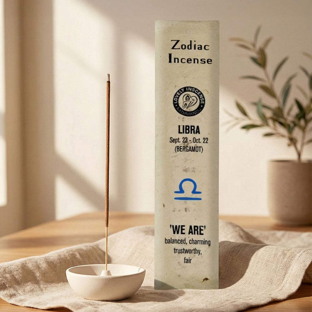 十二星座線香【12種香調】每包15支 尼泊爾lovely 手工竹籤香 線香 玫瑰 檸檬草 檀香 白鼠尾草 雪松木乳香杜松子茶樹 星座, , large