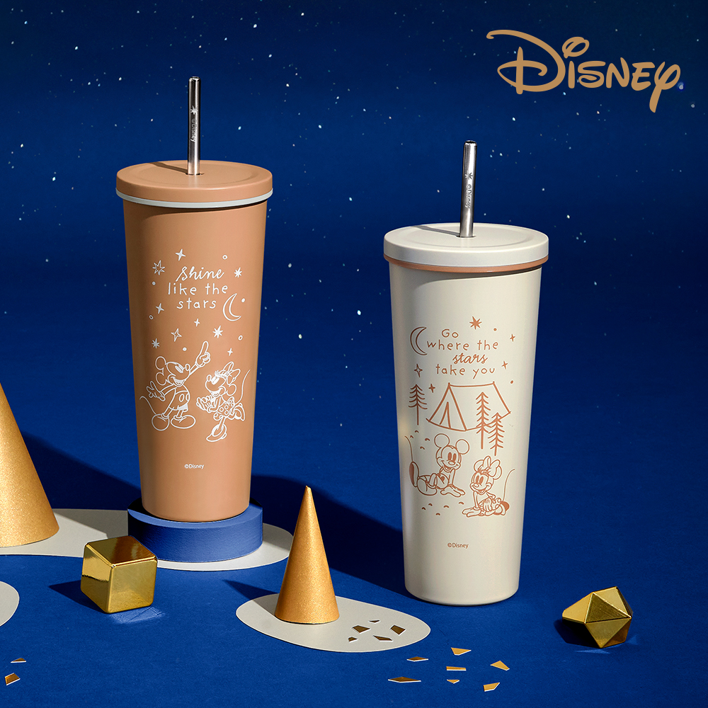 Disney迪士尼 星空米奇304不銹鋼真空保溫吸管隨行杯700ml, , large