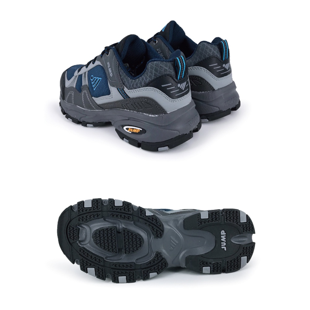 JUMP將門 男運動鞋 男鞋 戶外鞋 MIT台灣製造 易清理 透氣 吸濕 排汗 抗菌 除臭 減壓 厚底 耐磨 止滑 灰藍, , large