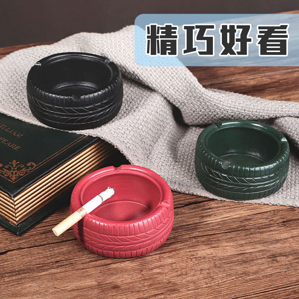 Smoking in Style 【Tire Ashtray】Vintage vibe &mdash; looks great as both an ashtray and a decorative piece., , large