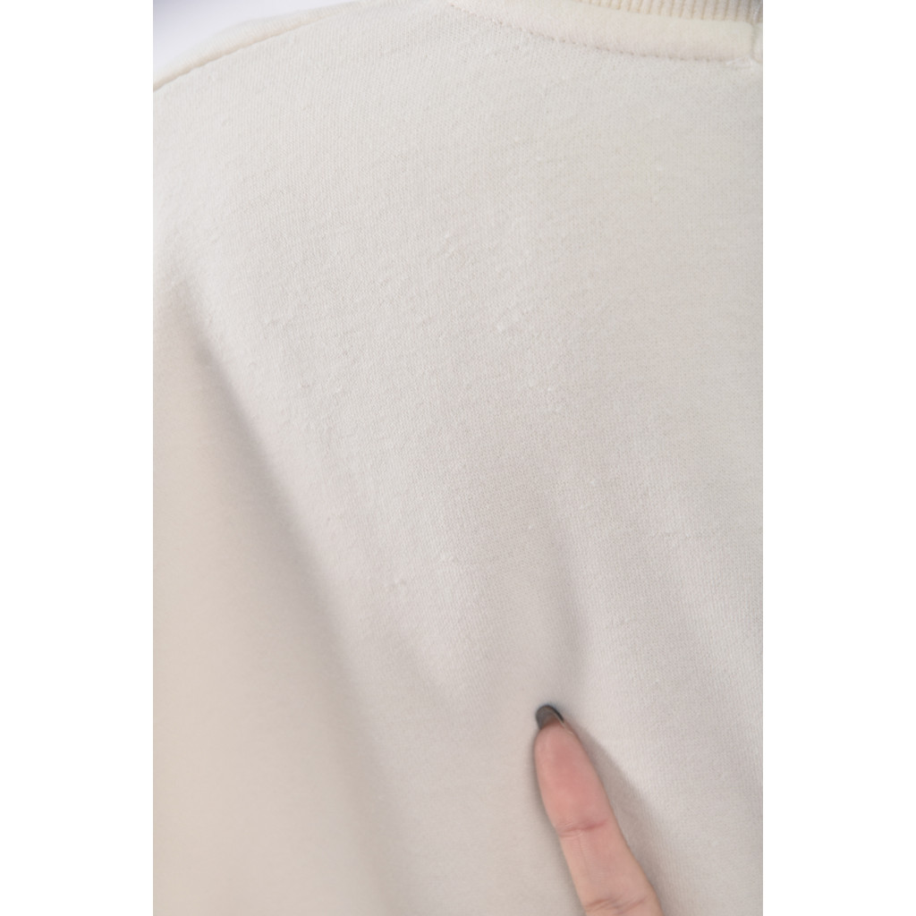 (XL) mm slx韓牌質感圓領假兩件杏色長袖上衣二手衣, , large