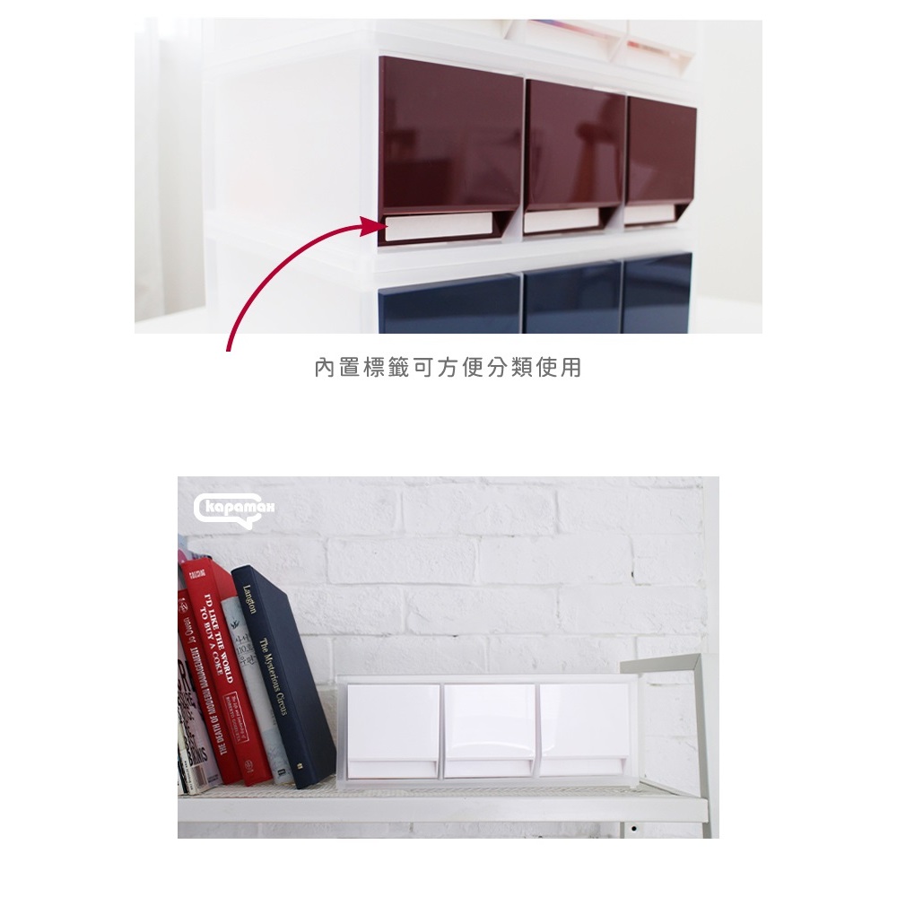 *需預訂【KAPAMAX】2-WAY多功能三層收納盒  (56100)白, , large