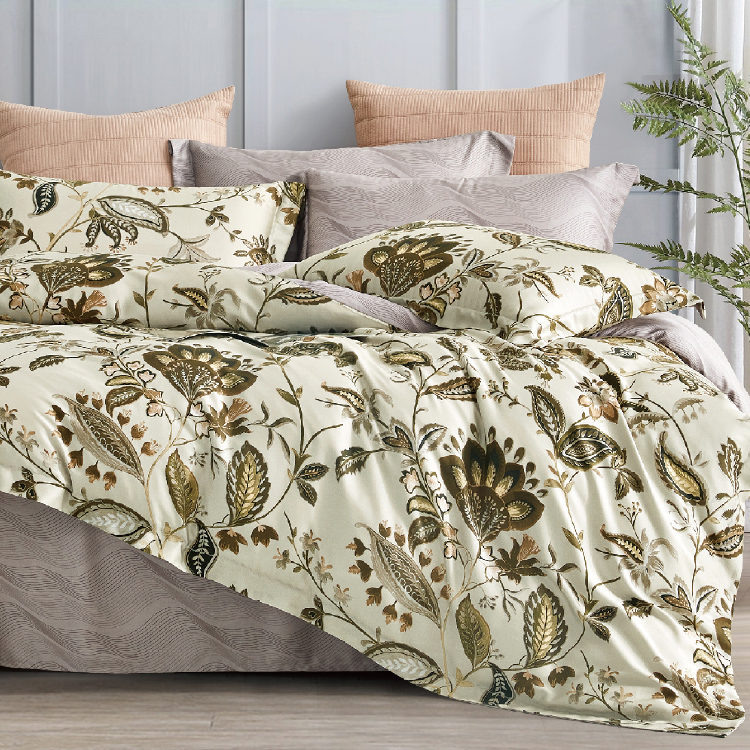 【多利寶寢具】Indian_100%純天絲雙人加大四件式兩用被床包組-夢途, , large