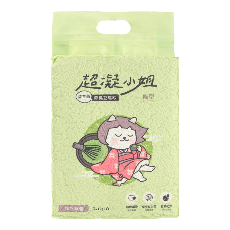 【超凝小姐】益生菌除臭豆腐砂（7L-6入組）-抹茶歐蕾香, , large