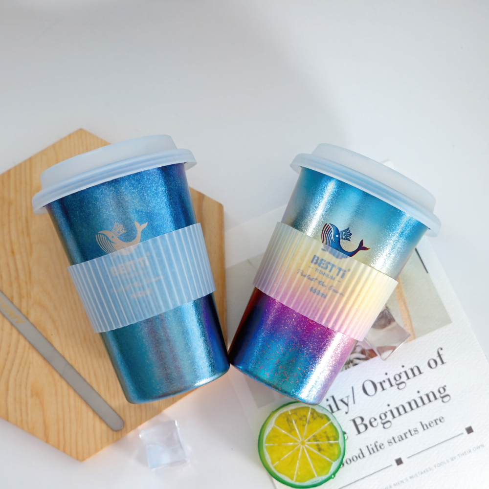 【熱愛系列隨行杯-愛地球】冰晶款 鈦杯 460ml 隨行杯 環保杯 咖啡杯, , large