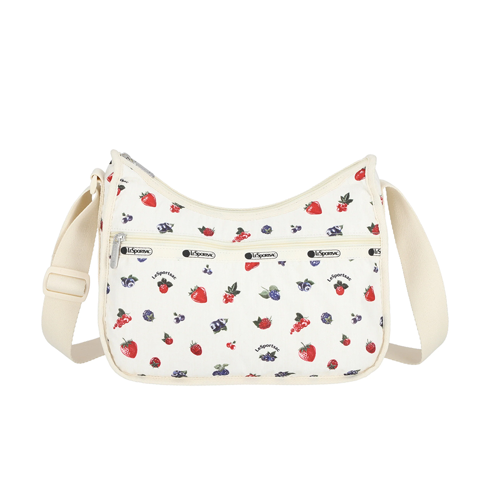 Lesportsac Classic Hobo 經典斜背包 側背包 旅用通勤包 送禮 禮物 推薦 女包(奶油莓果), , large