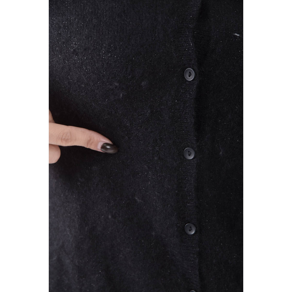 (S) 質感v領黑色外套二手衣, , large