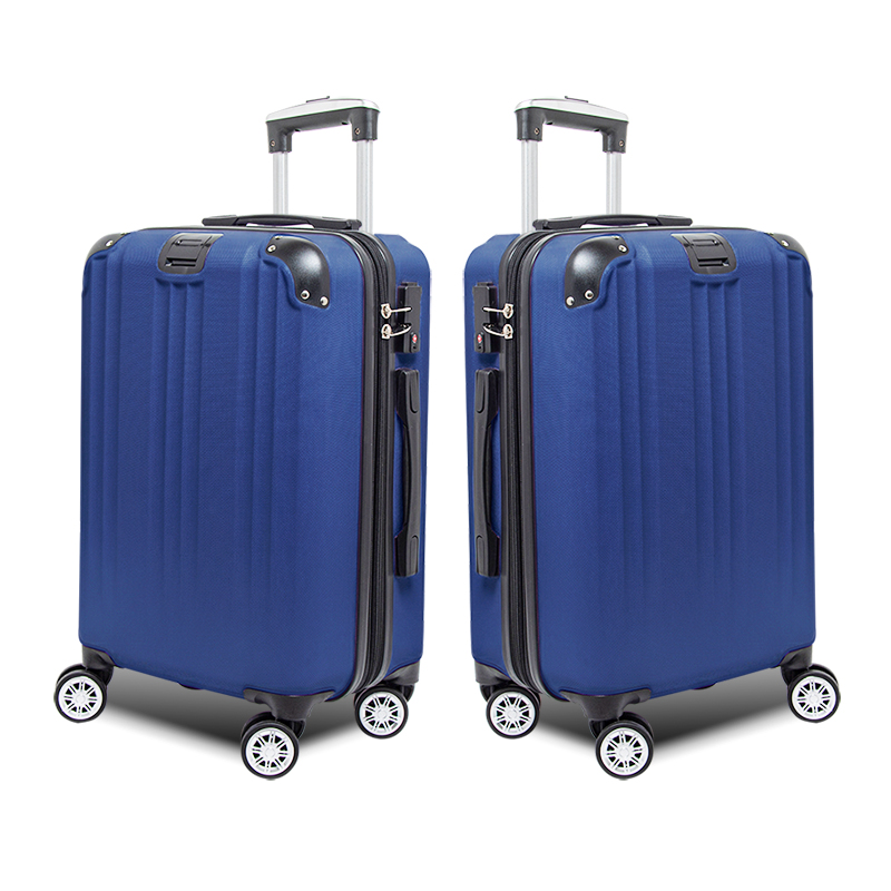 【Alldma鷗德馬】24吋ABS玩色拉鏈行李箱S2-深藍(贈B2束帶), , large
