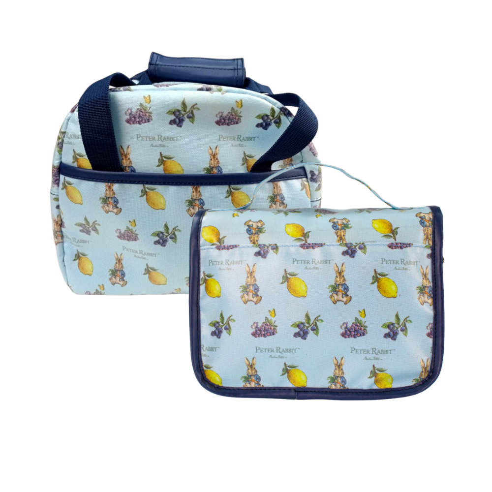 【世豐】比得兔保溫保冷袋便當袋-春遊 野餐籃 防水便當袋 烤肉野餐+盥洗包 盥洗包 春遊(洗漱包 收納包 旅行收納包 整理包 化妝包 旅行收納 過夜包 防潑水 出國 出差 旅行 露營), , large