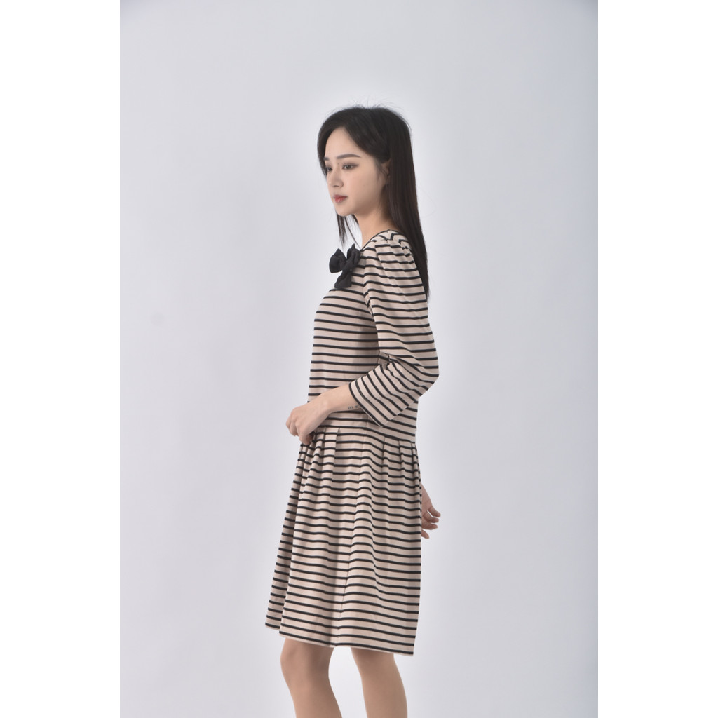 (S) 條紋棕色洋裝二手衣, , large