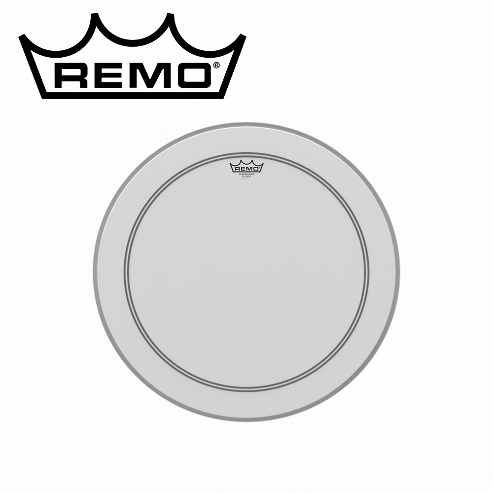 REMO Powerstroke P3 Coated BASS 大鼓單層噴白鼓皮【敦煌樂器】, , large