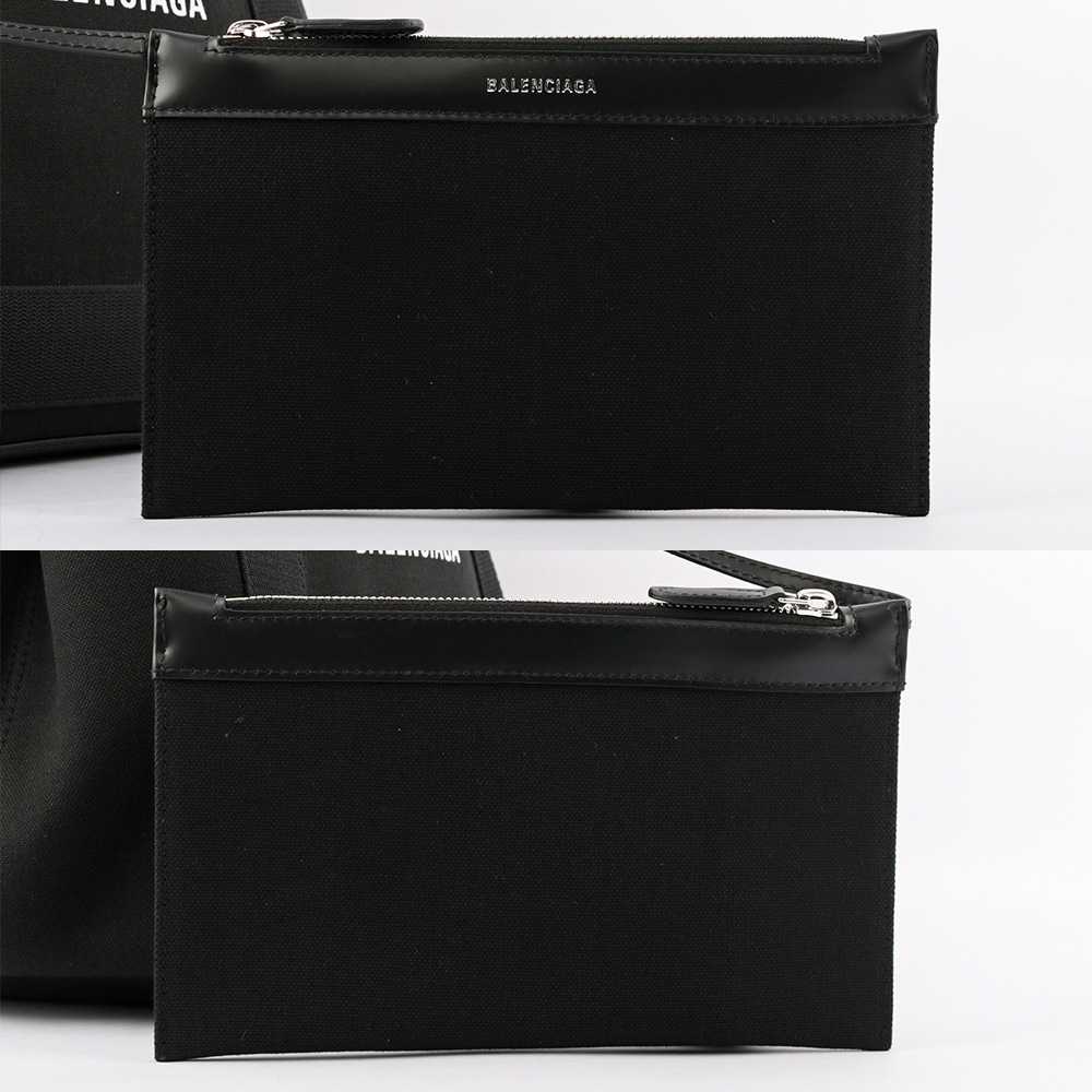BALENCIAGA NAVY CABAS 帆布手提包/子母包/黑色/S, , large