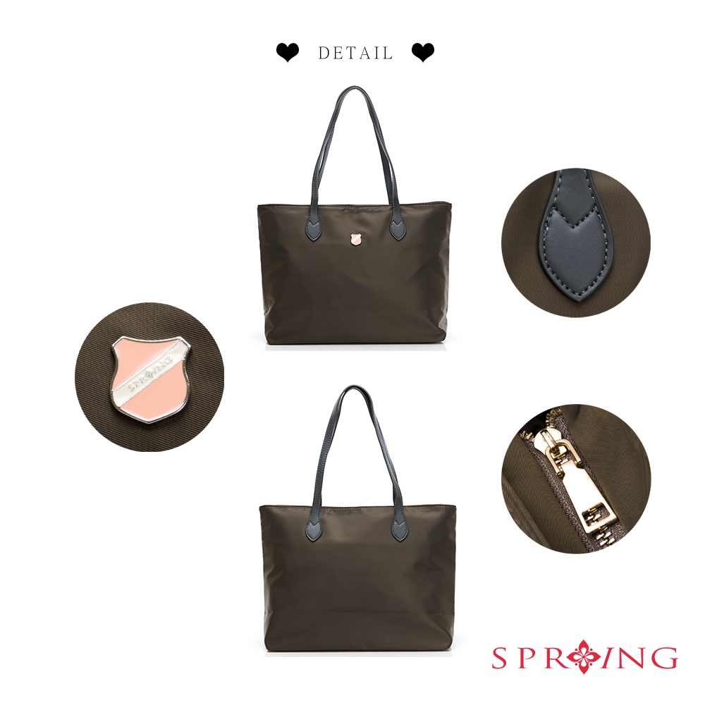 SPRING-質感尼龍托特包大肩背包商務輕便肩背包-多色, , large