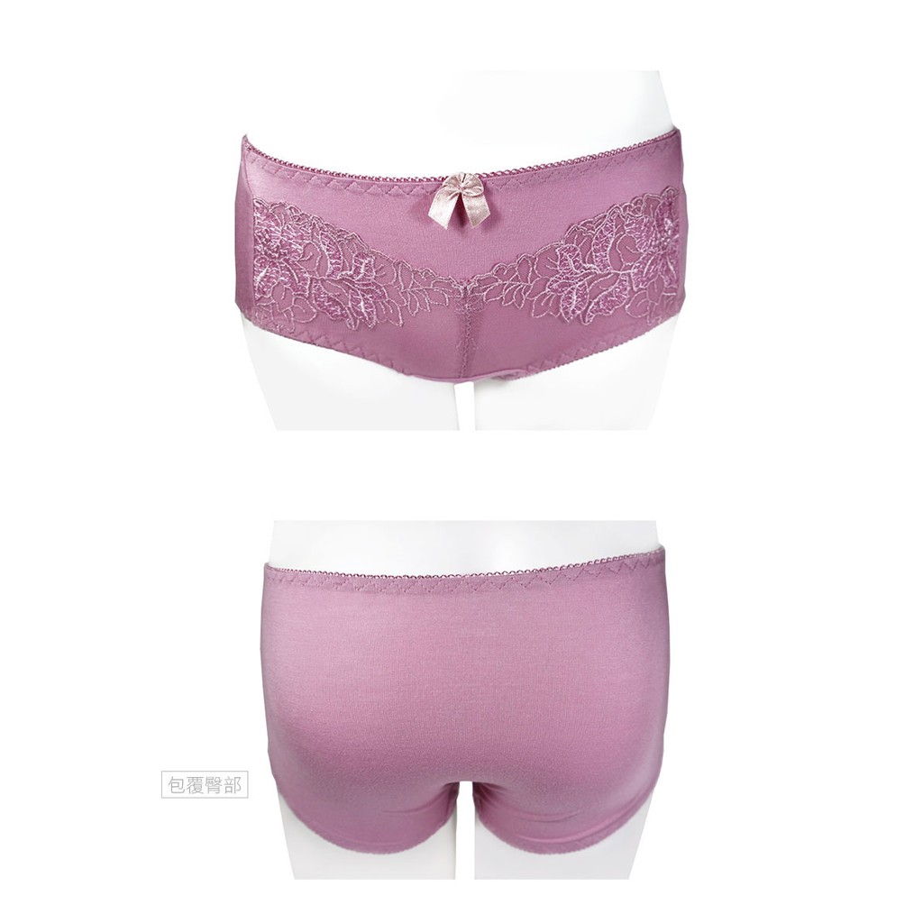 【K's凱恩絲】超柔感透氣素花蕾絲專利蠶絲內褲-mo5款藕紫, , large