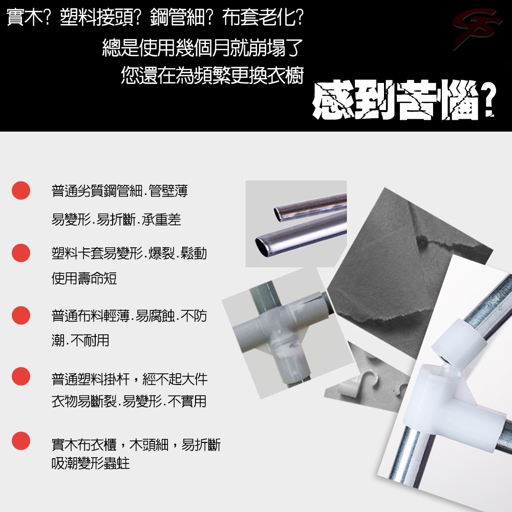 GS MALL 全罩式防塵置物收納衣櫥 75x50x160cm 全罩式衣櫥 衣架 置衣架 收納衣櫥 防塵衣櫥 曬衣架, , large