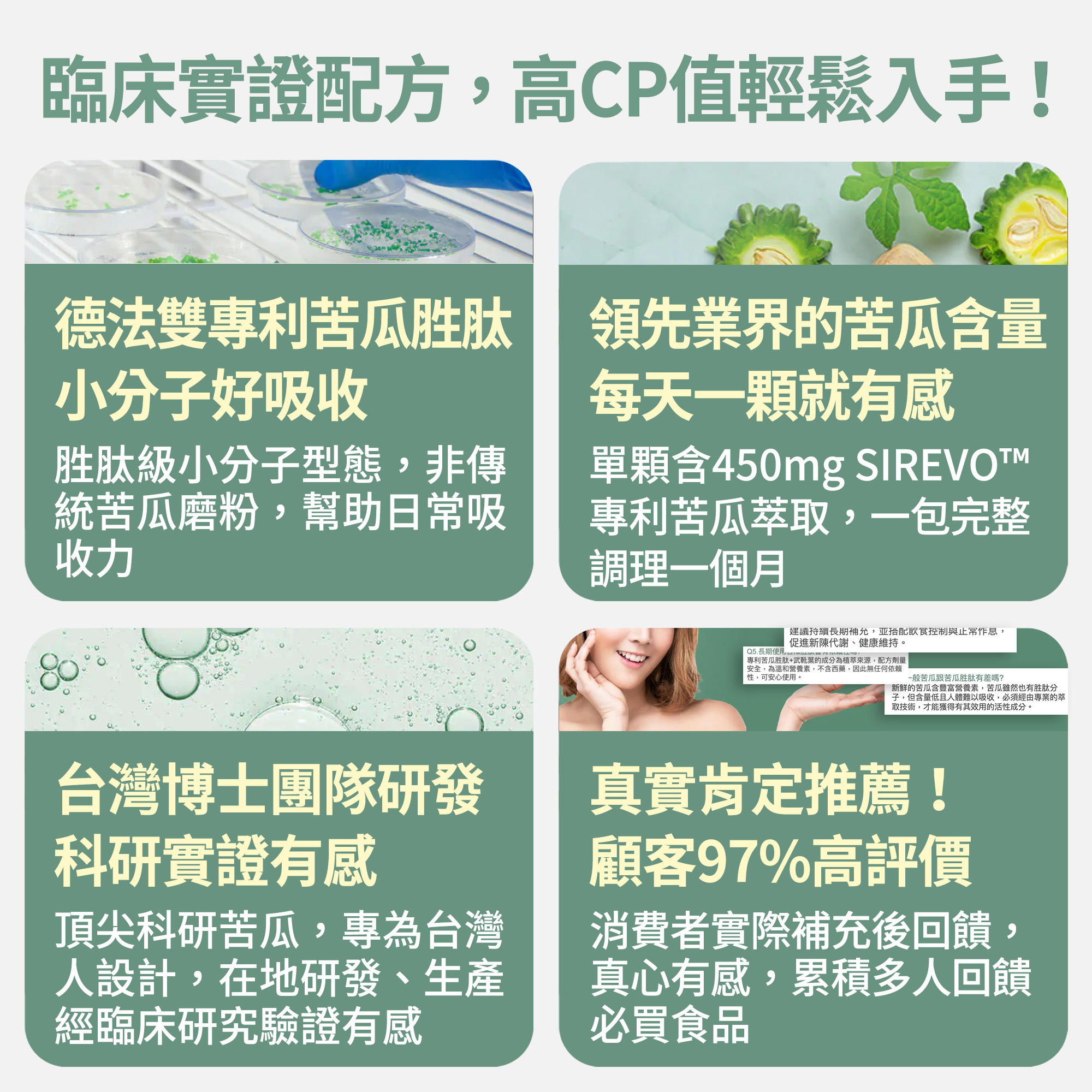 【FJ豐傑生醫】專利苦瓜胜肽-30顆/袋(鉻鋅維持醣類正常代謝ｘ促進新陳代謝), , large