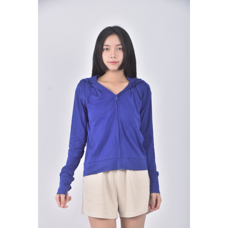 (S) lativ質感棉質連帽藍色外套二手衣