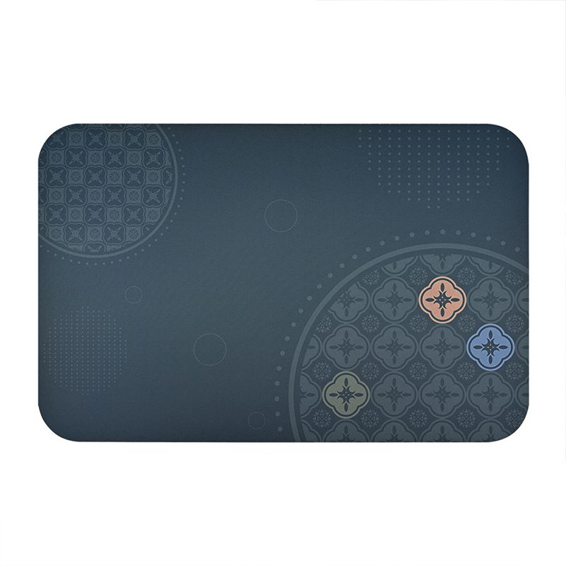 【Monster】 Soft Diatomaceous Earth Printed Mat &ndash; Begonia Window Blossom Series (58x38cm) &ndash; Begonia Blue, , large