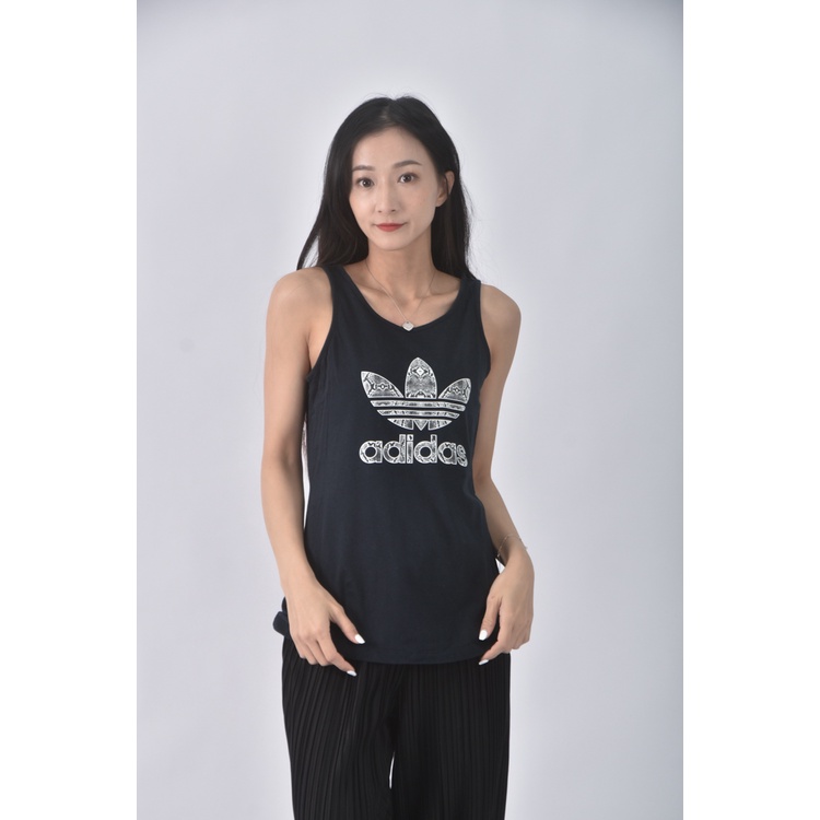 (S) adidas質感無袖藍色上衣二手衣