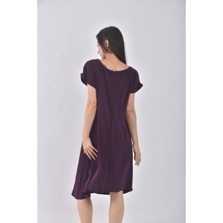 (XL) 巧玲瓏垂墜紫色洋裝二手衣, , large