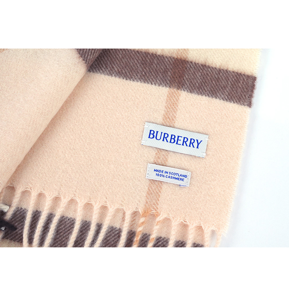 BURBERRY 基本款經典格紋喀什米爾圍巾/漢白玉粉, , large