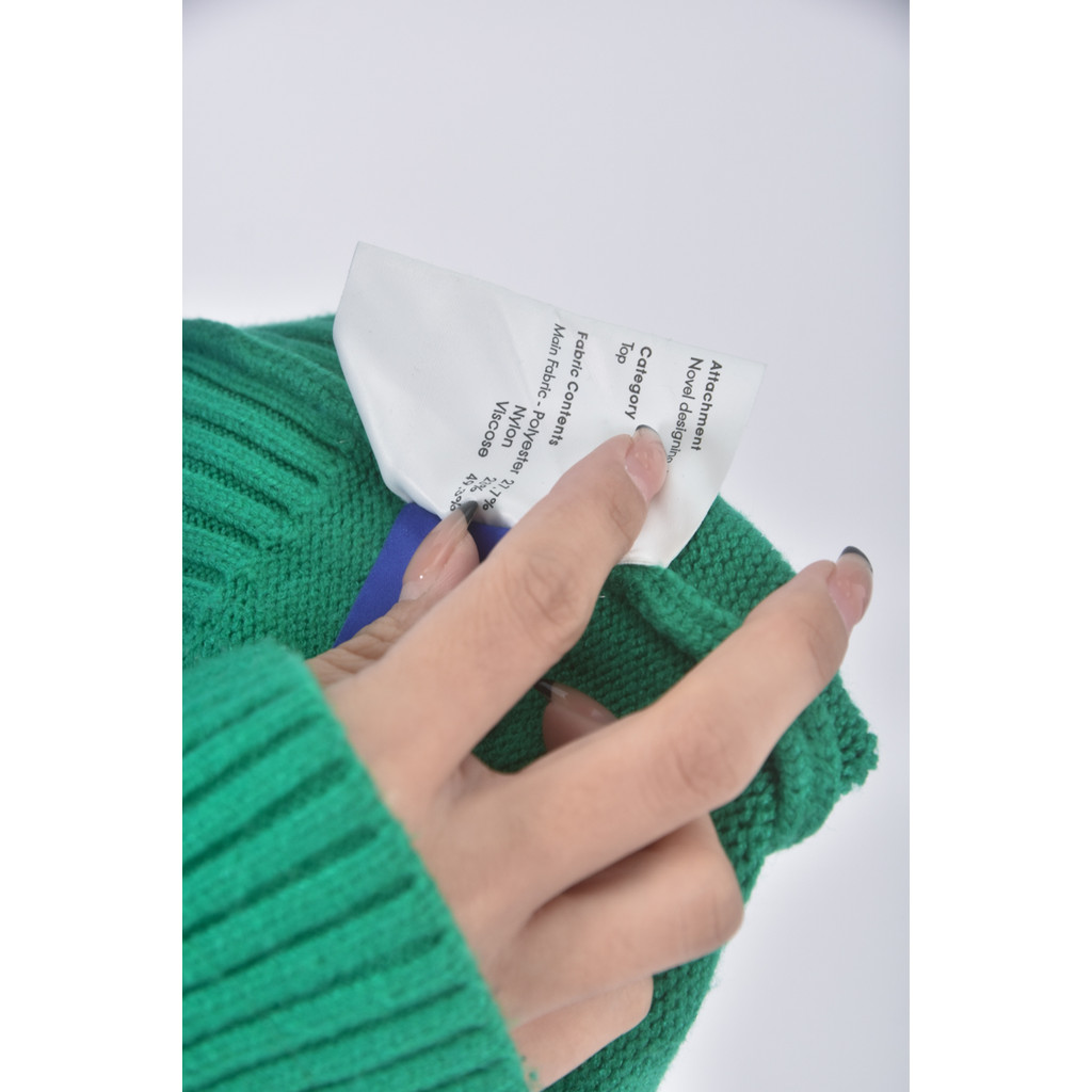 (XL) ader質感針織愛心綠色長袖上衣二手衣, , large