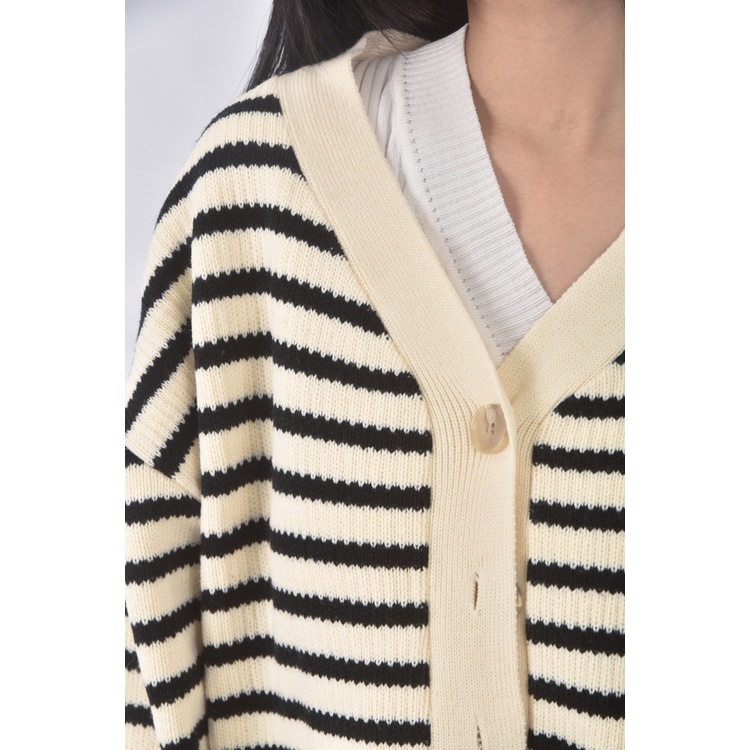 (XL) and como條紋白色外套二手衣, , large