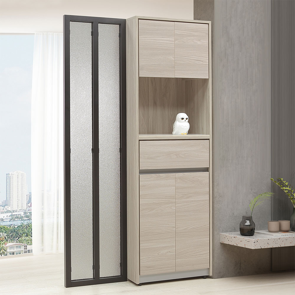 【Homelike】喜家居雪杉色3.5尺屏風櫃(2504), , large