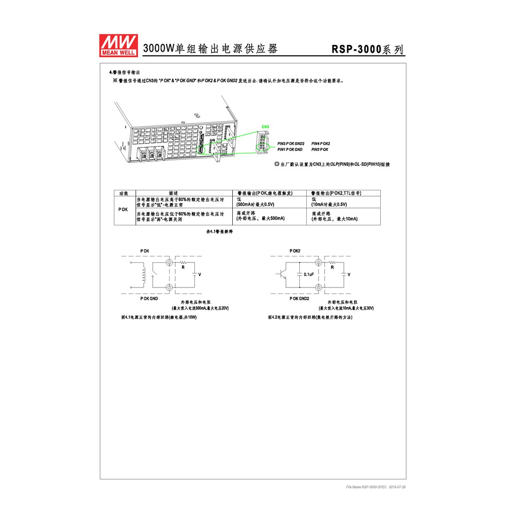 明緯 3000W單組輸出電源供應器(RSP-3000-12), , large