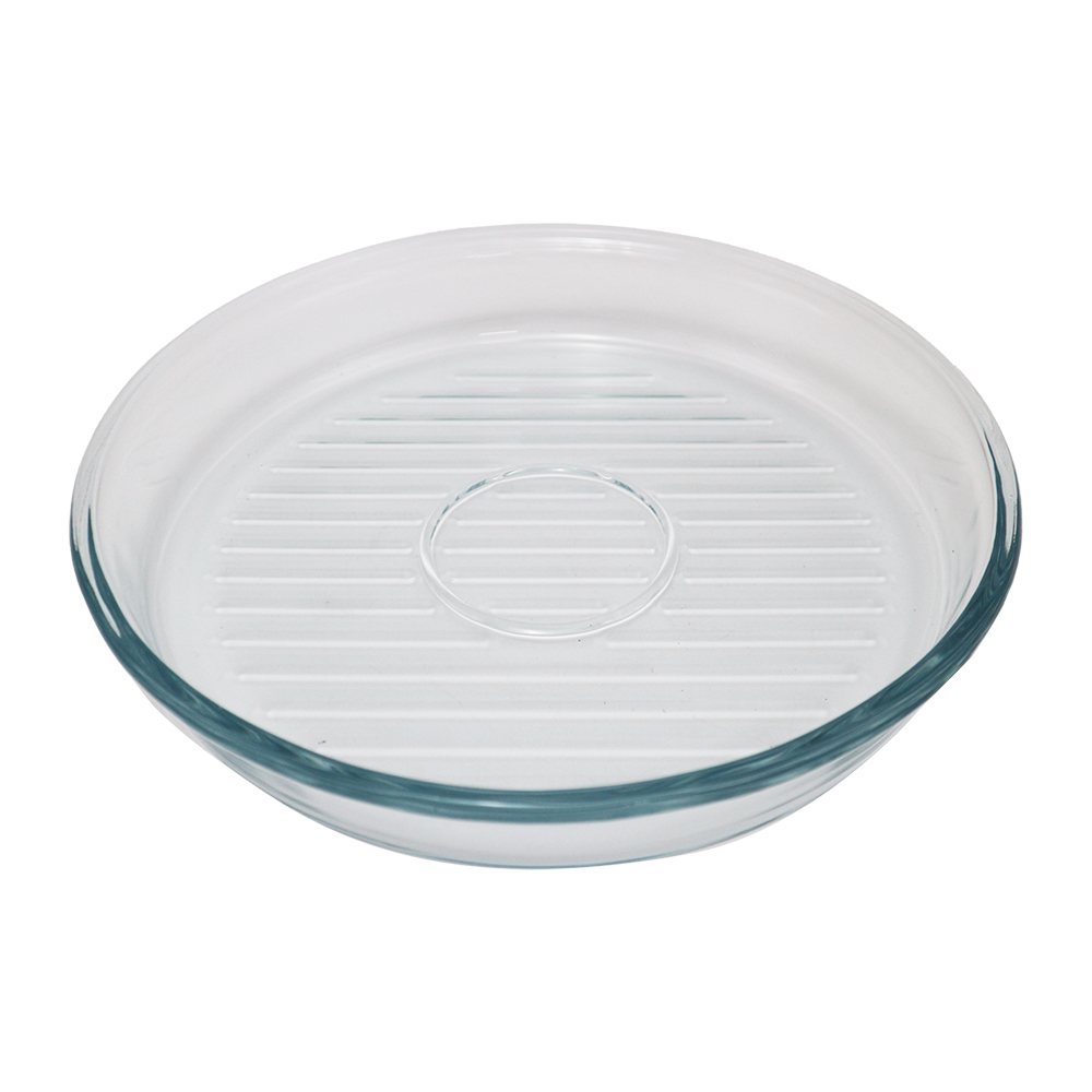 BORCAM GRILL耐熱玻璃圓形油切烤盤-1720cc-2入