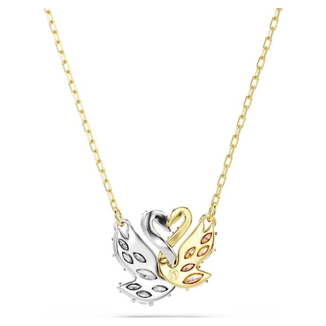 SWAROVSKI 施華洛世奇 Swan 雙天鵝 愛與美水晶項鍊(5714934), , large