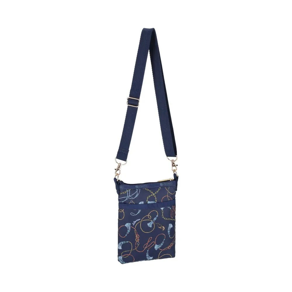 LeSportsac 3 Zip Crossbody 三層拉鍊斜背包 手機包 -湛藍海鍊, , large