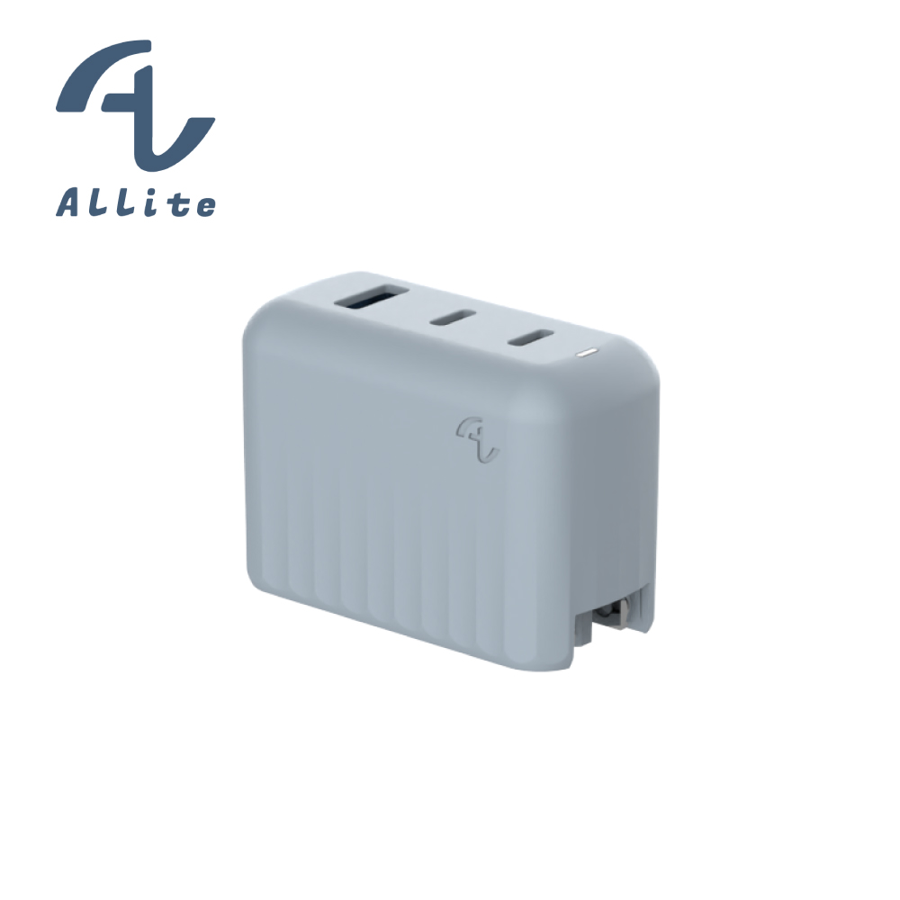 [萬摩科技]Allite A1 PRO 70W 1A+2C 氮化鎵三孔快充-霧霾藍, , large