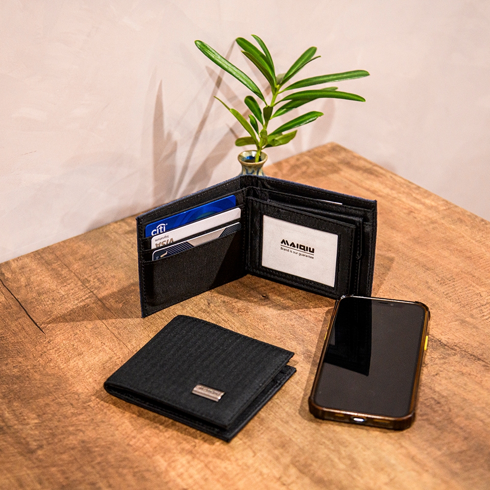 【MQ】Yamagata 細人字紋 短夾 學生錢包 日系 質感, , large