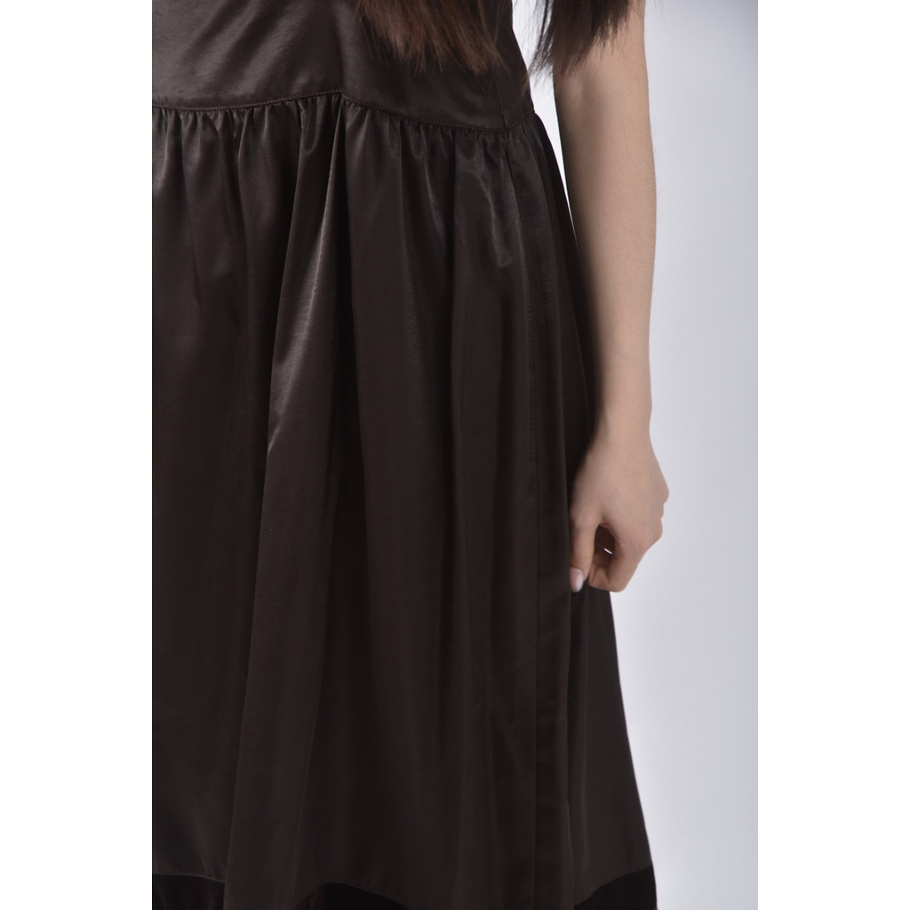 (L) reico hsu棉質素面棕色長裙二手衣, , large