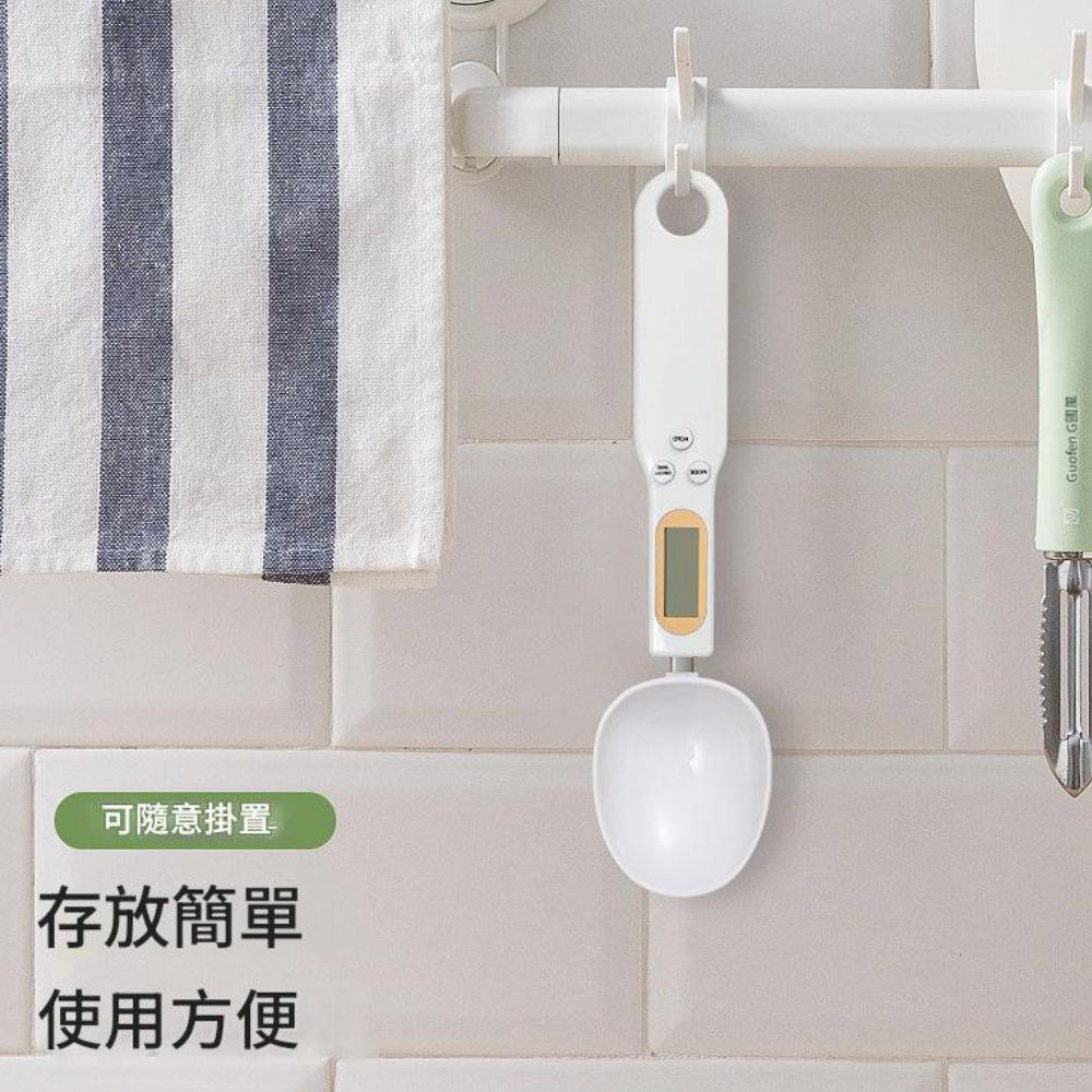 電子量勺-500g中款量勺+3V鈕扣電池-白, , large