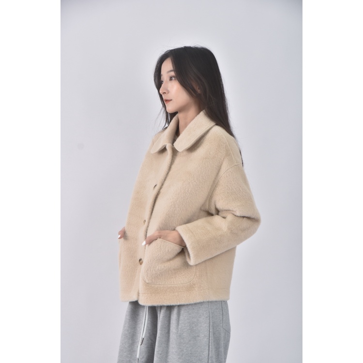 (XL) muura排扣棕色外套二手衣, , large
