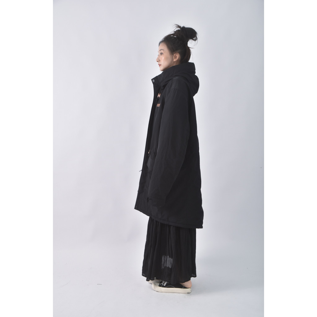(XL) one boy長版黑色外套二手衣, , large