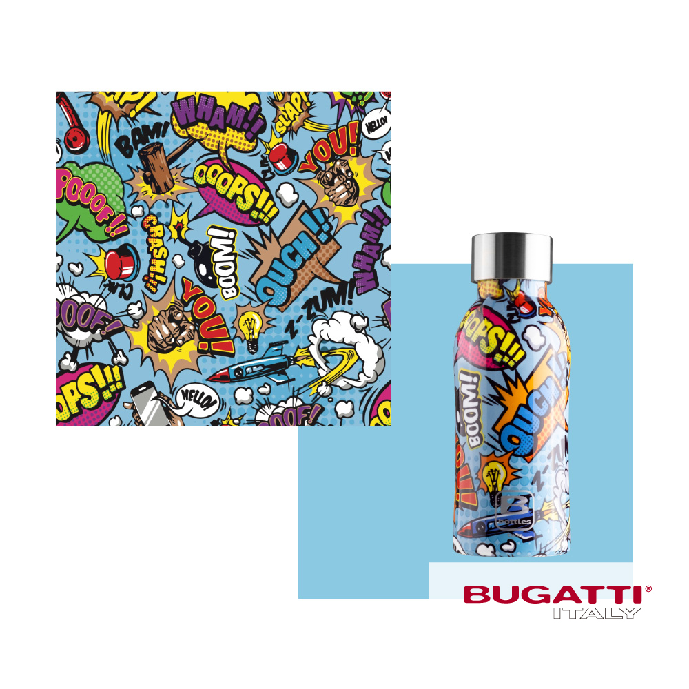 【Bianco di puro 彼安特】BUGATTI 飛躍動漫風保溫瓶350ml, , large