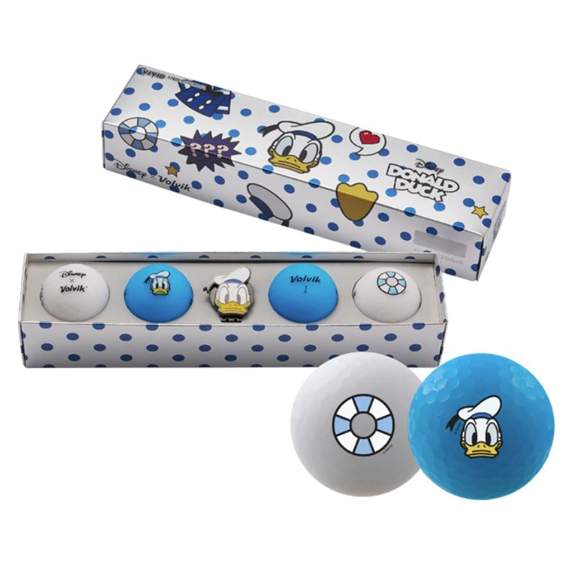 Volvik 迪士尼 唐老鴨 高爾夫球 + 高爾夫球標, , large