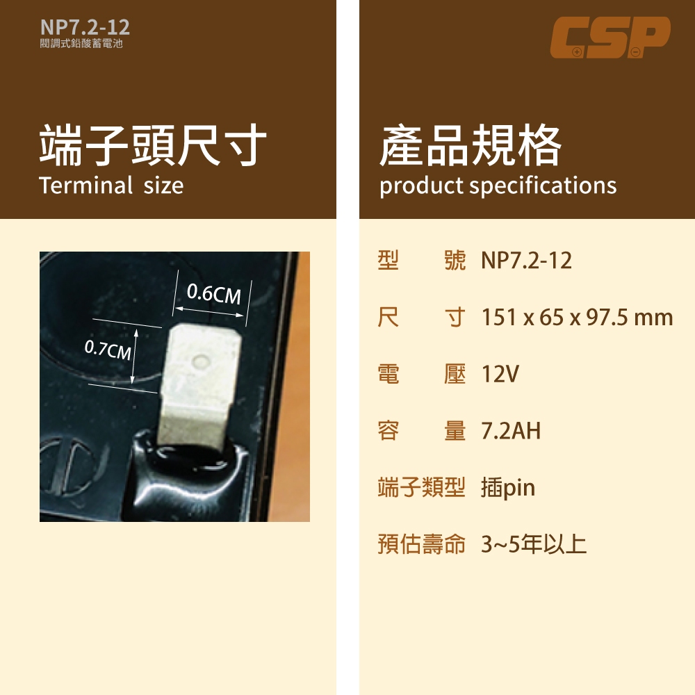 【YUASA】NP7.2-12 Children's car battery Children's electric car Children's car battery UPS uninterruptible power battery Lighting equipment, , large