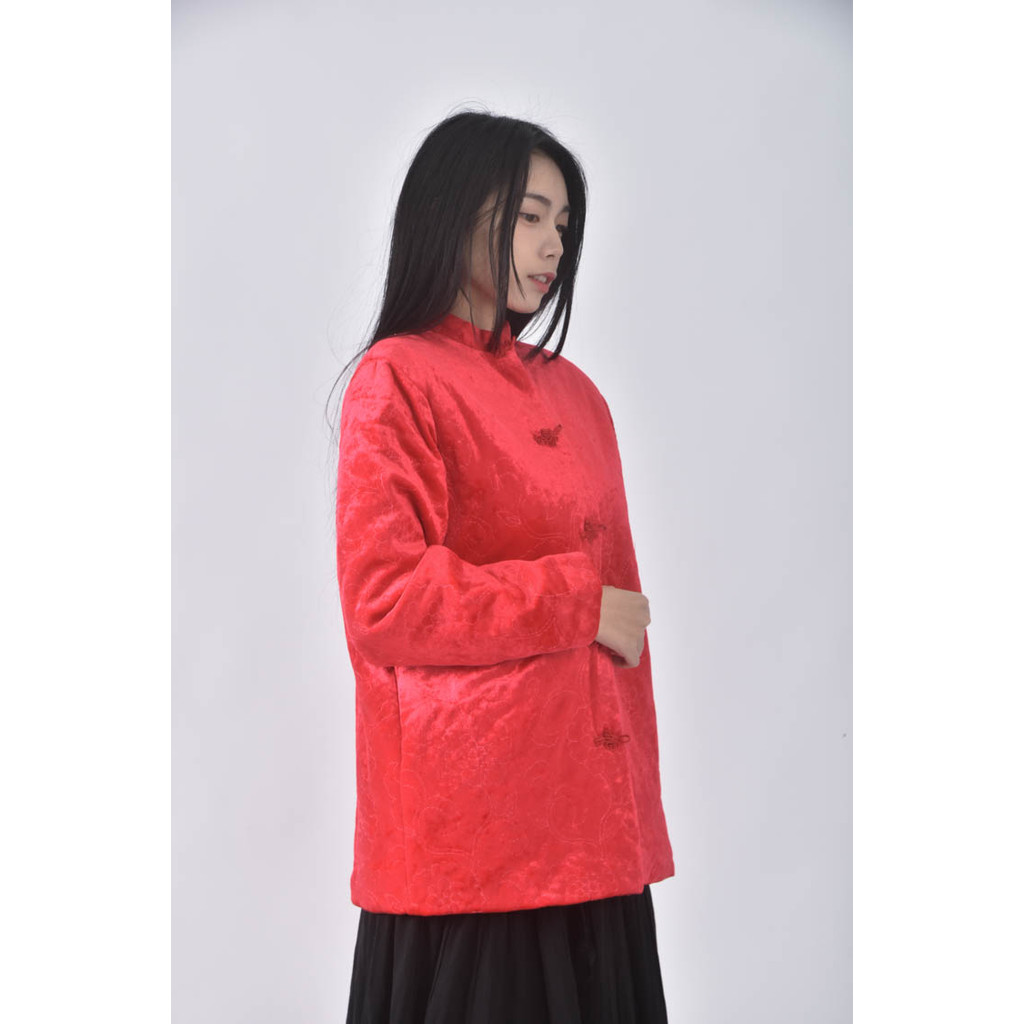 (L) lucky刺繡紅色外套二手衣, , large