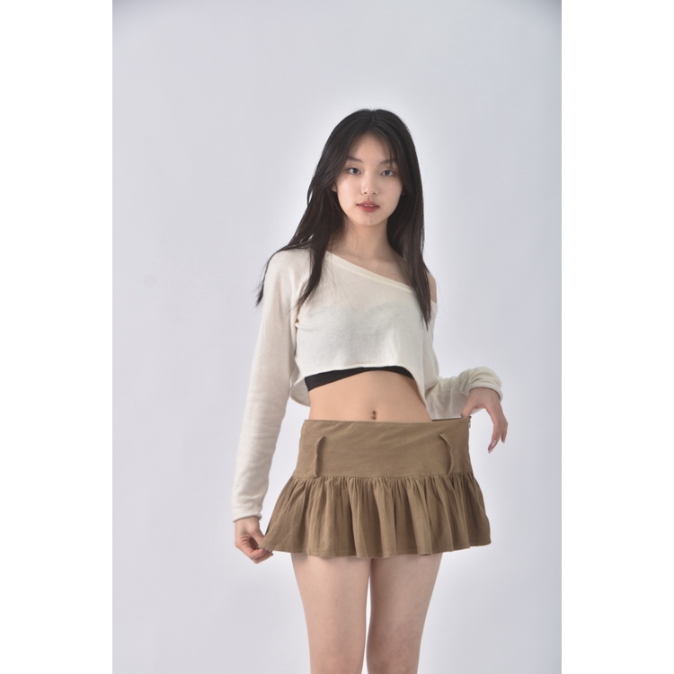 (2XL) 質感美拉德風棕色短裙二手衣, , large