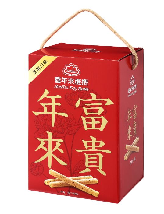 Xinnian Dafa Egg Roll Gift Box, Sesame 384g, , large