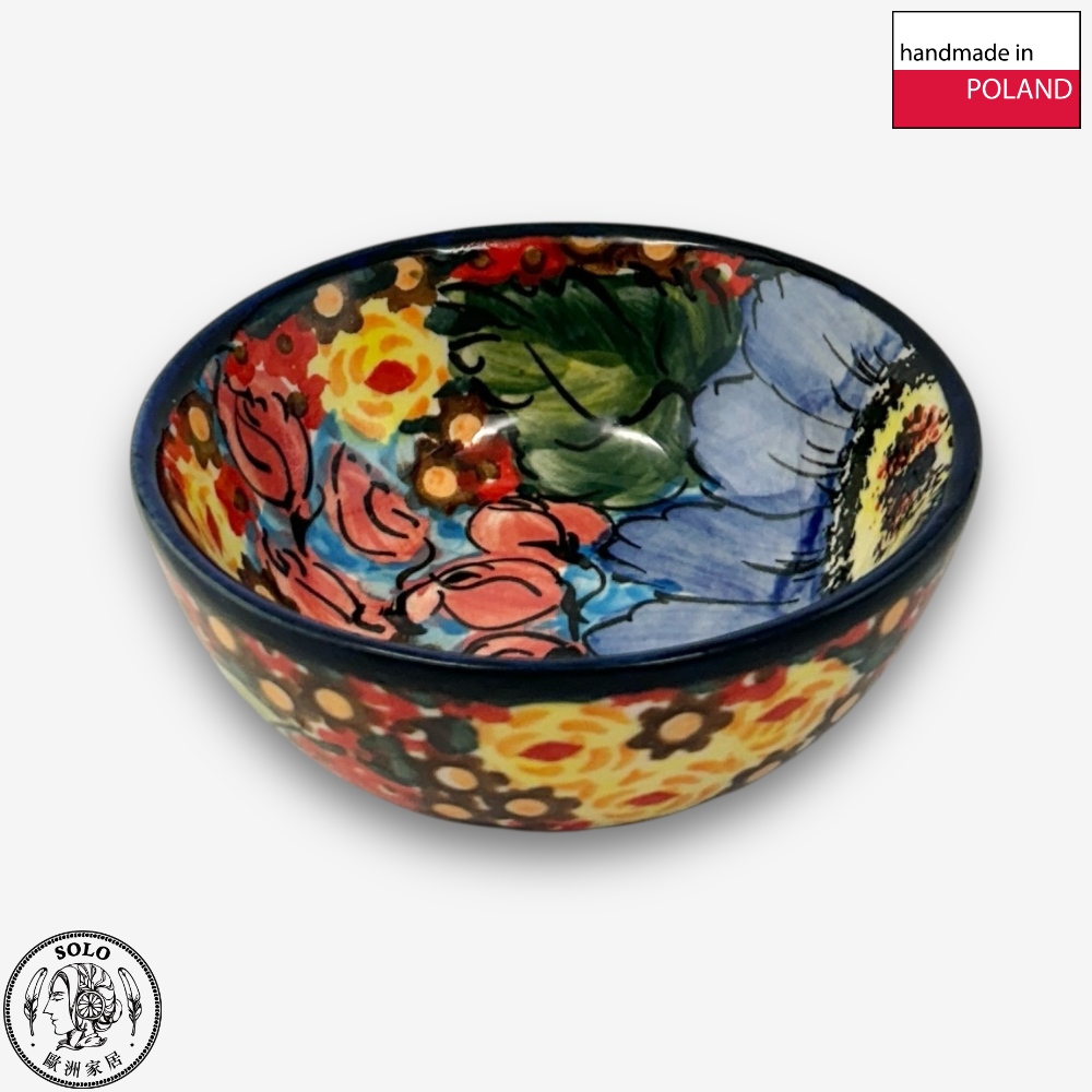 【SOLO Vintage】Cerraf Polish Pottery 9cm Small Bowl Where Flowers Bloom Deeply Series Made in Poland, , large