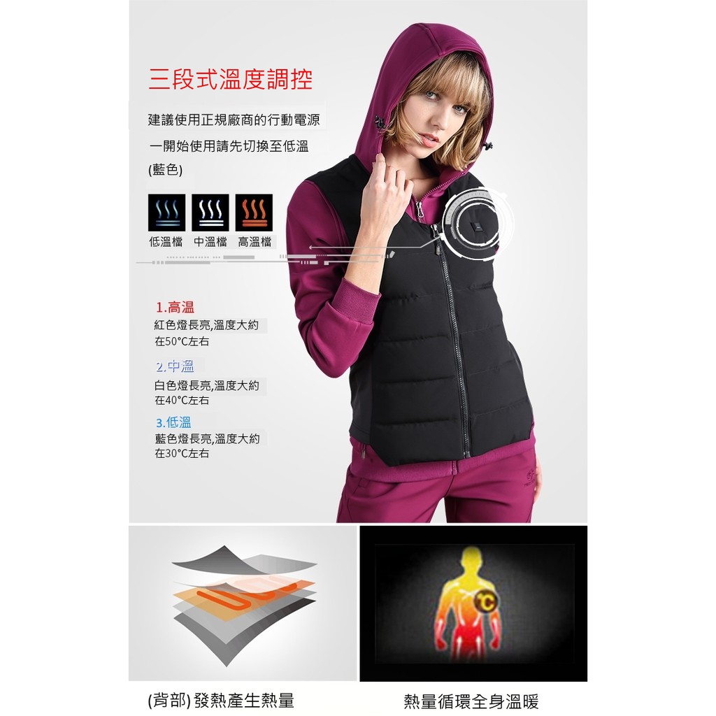 [TECTOP探拓戶外]【80249男款溫控智慧羽絨背心】【黑色】寒流必備, , large